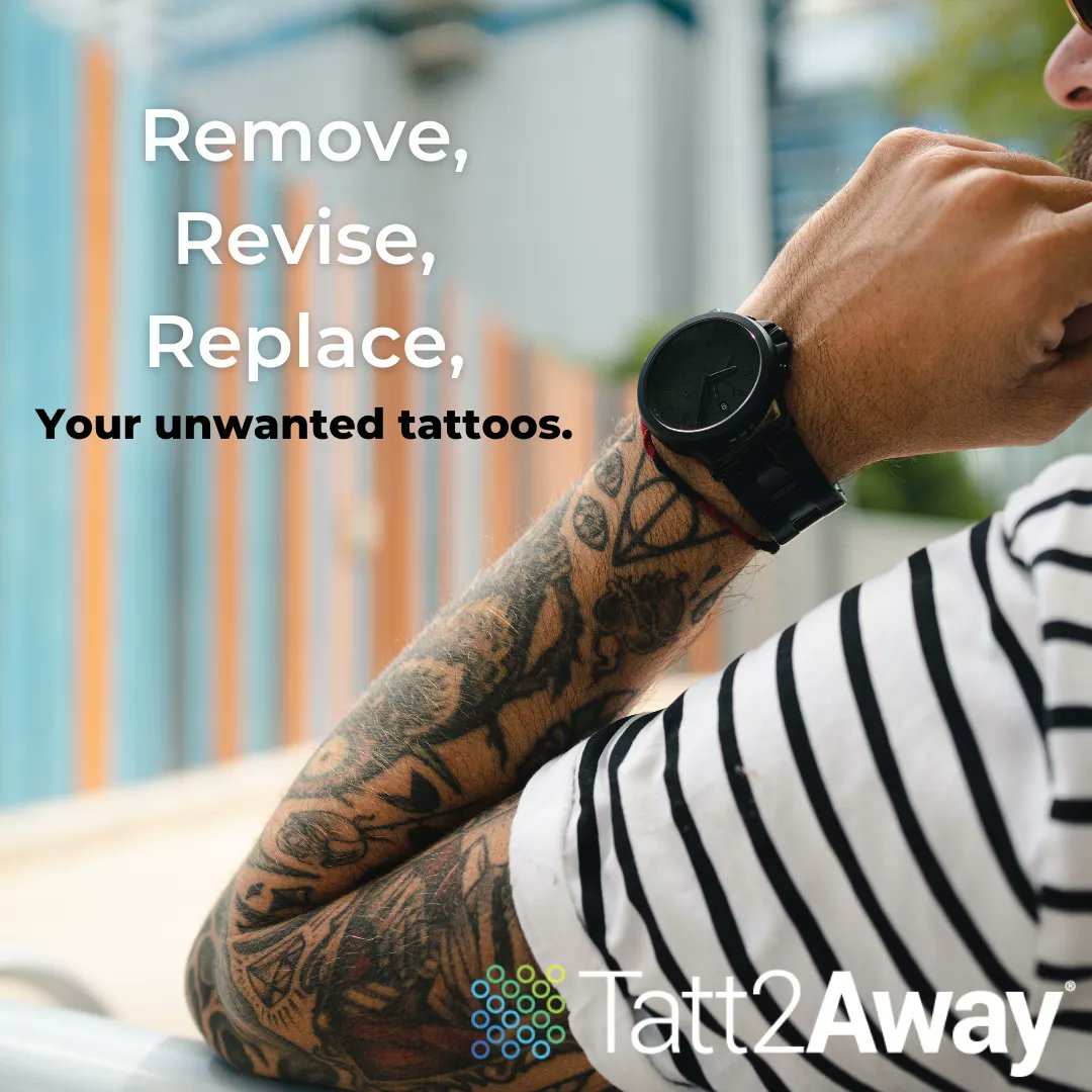 Tatt2Away's tweet photo. Tattoo removal isn't just for those who want to remove their tattoo completely; it's also for people who want to remove part of their tattoo or get a cover up! If you're interested in learning more about tattoo removal, book a consultation at the link: https://t.co/DmP6LxbDq3 https://t.co/Pv8etEhE9M