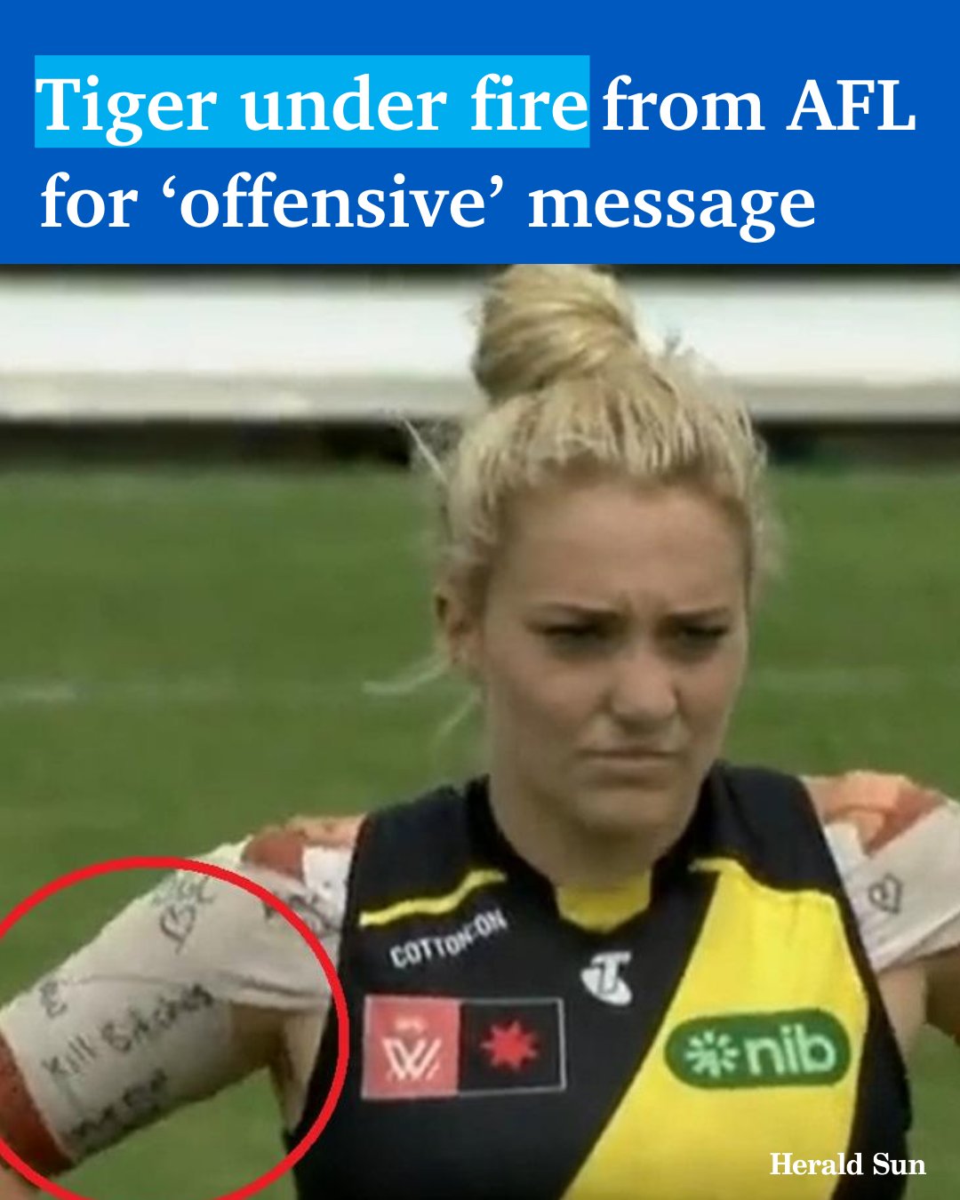 Herald Sun On Twitter A Richmond Midfielder Has Been Issued With An 0