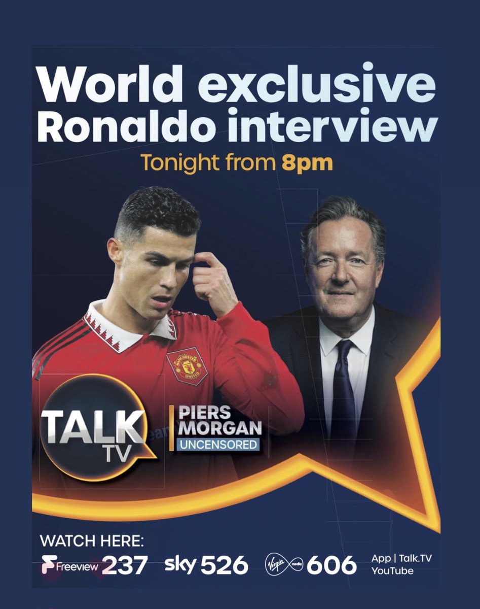 piersmorgan's tweet photo. The wait is over. Tune in now to the interview that’s rocked the world. 👇👇 https://t.co/BUd9lgHWC8