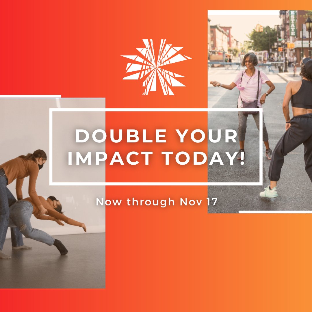 Dancewave's Board of Directors is matching ALL DONATIONS now through the end of the day on November 17!

Last chance to double your impact - donate now at givebutter.com/fall2023

#DanceMakesWaves #Fundraiser #GiveBack #DanceEducation