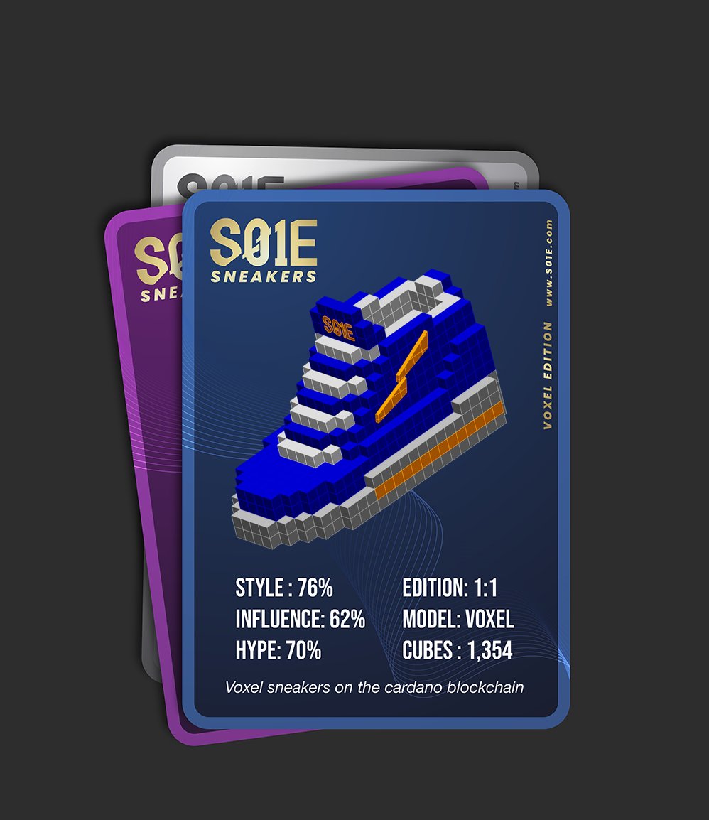 s01eNFT's tweet photo. @s01eNFT Sneaker Cards come in various colours. #MintingSoon
- NO WL required
- Max 10x per Transaction
- Unlimited per wallet
#CNFTs #CNFTCommunnity #CNFTdrop #cnftgiveaway #sneakers #nft #voxel #nftcardano #nftada #nftsneaker #pixel #sneakerboxes https://t.co/L7ArO2HQOG