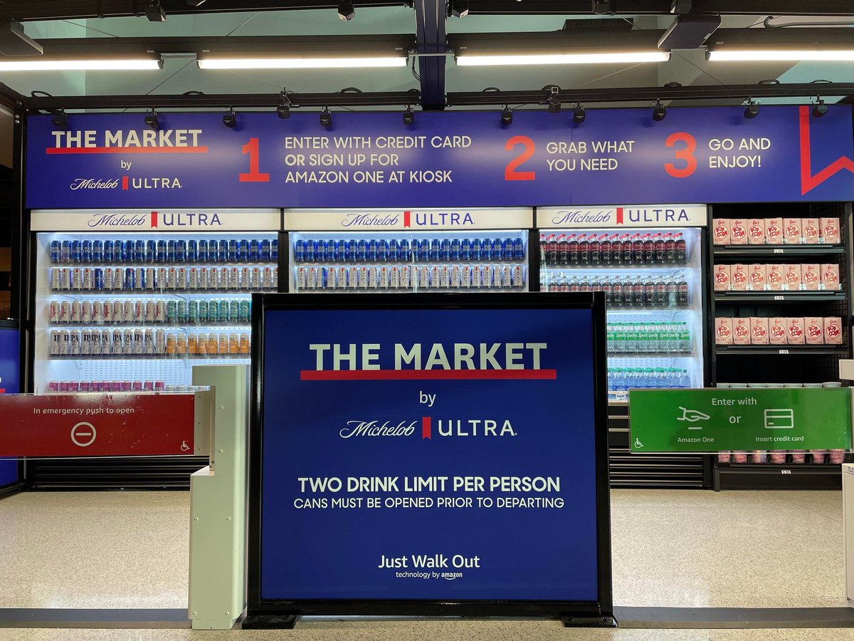 FiservForum's tweet photo. Attending tonight’s @Bucks game? 
We are excited to be elevating the shopping experience with Wisconsin's first Just Walk Out technology-enabled store, The Market by Michelob ULTRA, Powered by Amazon! 

Full Details ➡️ https://t.co/v88BVRXjl2 https://t.co/Fi2yS3CQJv