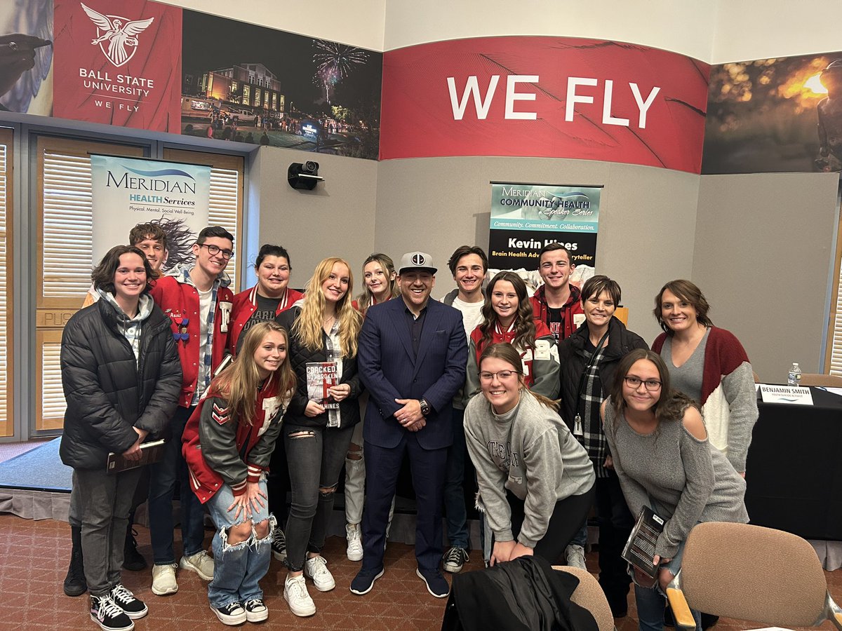 nmcguire_fjshs's tweet photo. FHS Peer Helpers had an AWESOME trip to Ball State today to hear @KevinHinesStory speak! https://t.co/iVojjVp3Dw