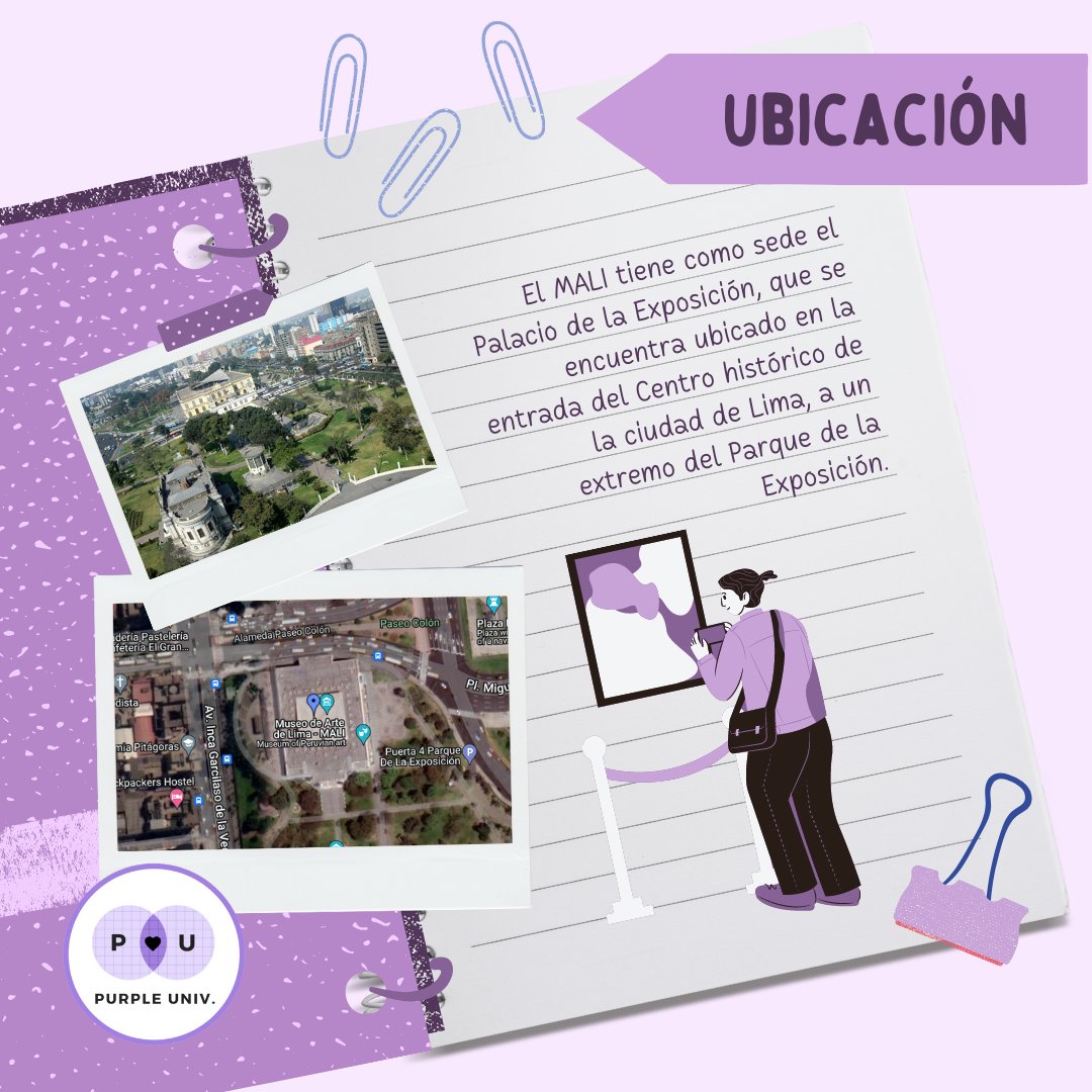 purple_univ's tweet photo. 📲 Si te quisieras saber un poco más sobre este lugar tan lindo, dezlisa la imagen para revisar su historia, ubicación y unos datos más sobre el✨🤩

#bts #btsarmy #purplepicks #PurpleUniv #MALI #museo #namjooning #arte #pucp https://t.co/RlqK0COHOL