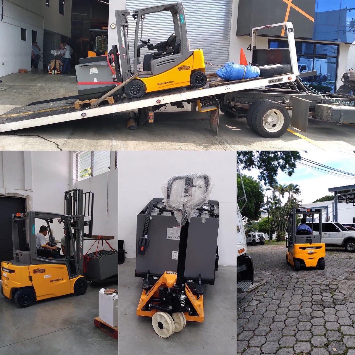 promaq_lift's tweet photo. ENTREGA DE EQUIPOS #ElSalvador
Se entregó a MINISTERIO DE SALUD equipos eléctricos #Jungheinrich para sus operaciones:
- Un EFG 316 de 1.6 tons de c.c., batería extra, sistema #snapfit para intercambio de baterías y tanque de 30 litros agua.
#PROMAQ #Guatemala #Honduras https://t.co/4mDq2SbXBF