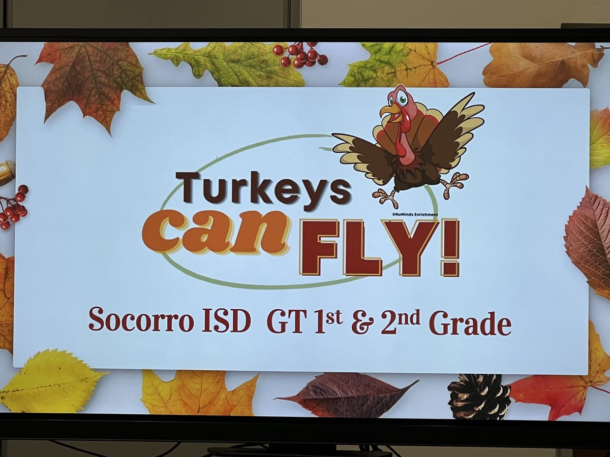 ISolis_HES's tweet photo. Bet ya didn’t know Turkeys Can Fly? These GT Suns had a blast today! Thank you Mrs. @NFranklin_AA for another great event! #HuecoSuns #GT #TurkeysCanFly https://t.co/kvEzmdxtdO