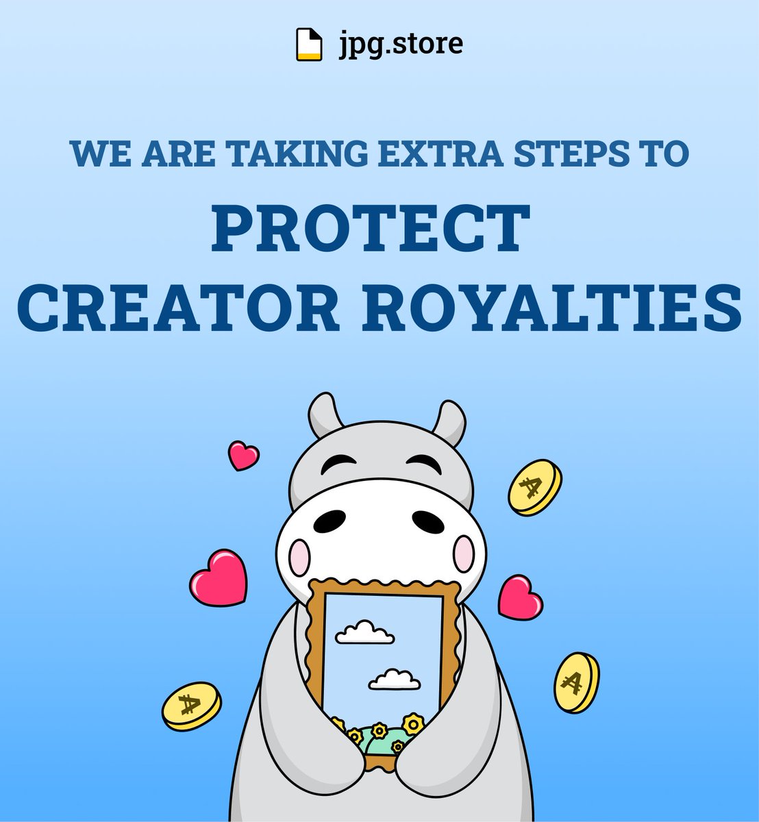 jpgstoreNFT's tweet photo. JPG Store is taking extra steps to protect Creator Royalties 👇

Due to recent events taking place in different blockchains, and to further strengthen the security of our service/contract + royalties on Cardano, we made 2 changes:

🧵 https://t.co/vfUUGDuInt