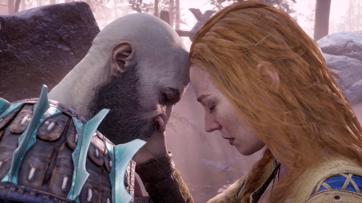 Hellvelynnn's tweet photo. "The culmination of love is grief. And yet we love despite the inevitable. We open our hearts to it. To grieve deeply... is to have loved fully. Open your heart to the world as you have opened it to me and you will find every single reason to keep living in it" #GodofWarRagnarok https://t.co/ao4G8jwZhZ