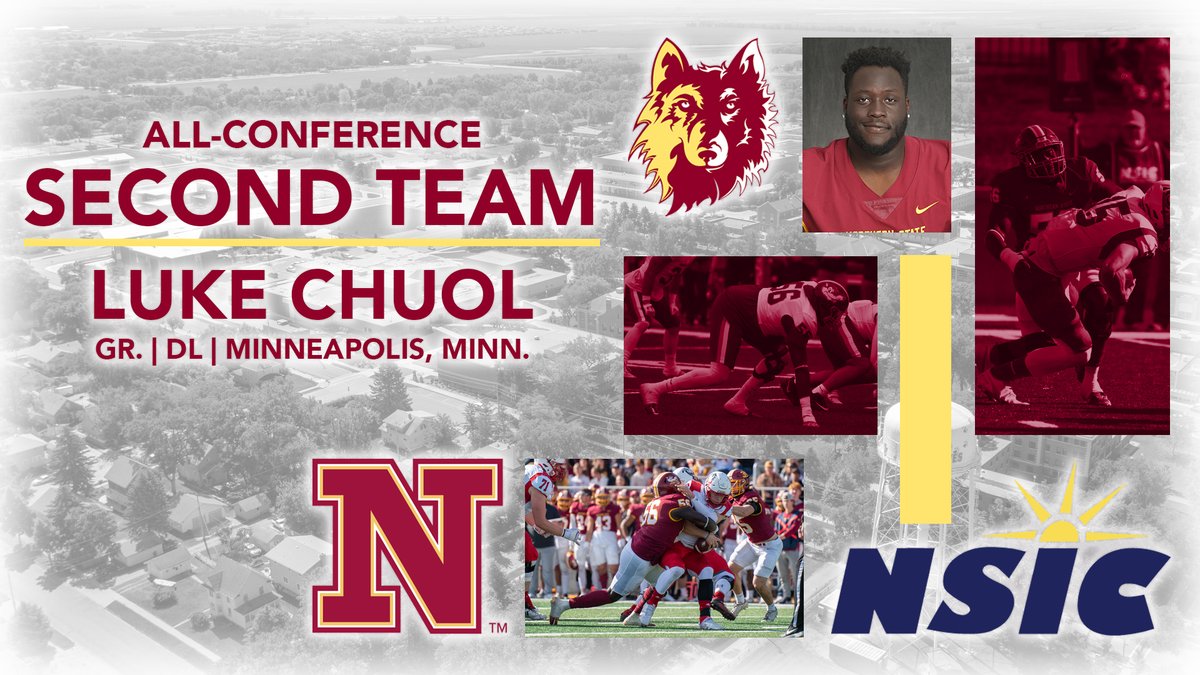 WolvesAthletics's tweet photo. Congratulations to the 4 @NSUWolves_FB players who landed on the NSIC 2nd team‼️

☑️ Luke Chuol
☑️ Jacob Howard
☑️ Brennan Kutterer
☑️ Jacob Schloe

READ MORE➡️ https://t.co/HegE4UHwmb

#GoWolves🐺 | #maroonNgold🐾 https://t.co/jmoZR0RXtp