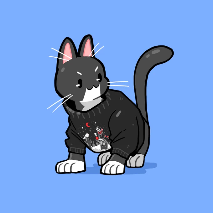 nori won't wear sweaters so I have to draw it instead 