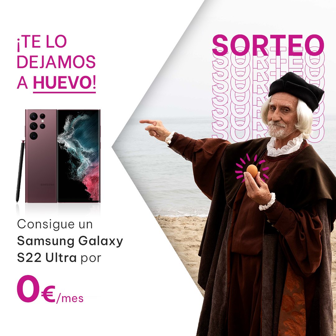 Rentik_ES's tweet photo. ¡Ale! Os voy a regalar un Samsung Galaxy S22 de esos chupiguays así, ¡por la cara! 😱📱

Participar es casi tan fácil como hacerse un Rentik: 

✅ Sígueme.
🔄 Dale RT y MG.
🥚 Comenta a quién le dirías #DejateDeHuevos (usando el hashtag)

Fin el 20/11 a las 23:59 ¡A participar! https://t.co/wIvyzCc8pL