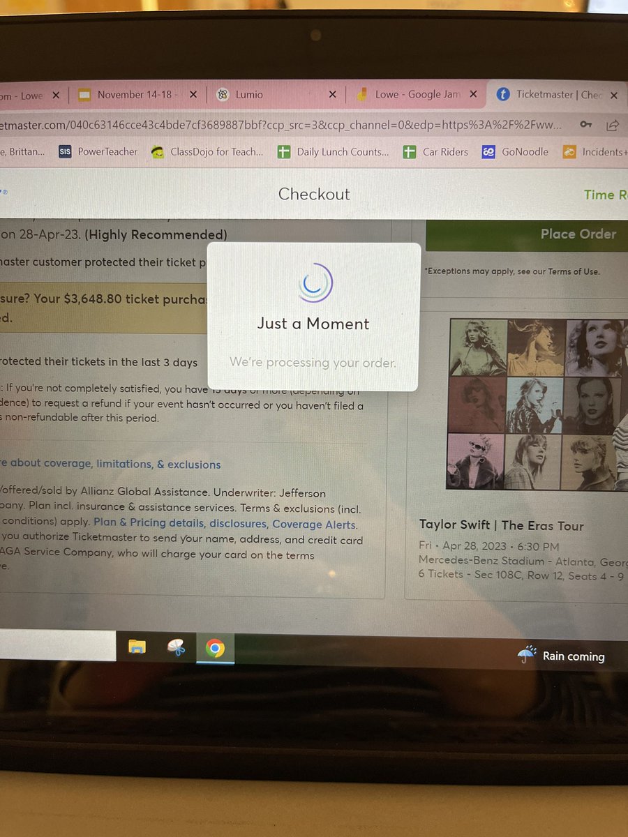 brittanybostic_'s tweet photo. @Ticketmaster @TMFanSupport TWO DAYS in a row where I’ve been through the queue and gotten kicked out to the back of the queue. I had tickets in my cart and hit submit 3 separate times only to be redirected to the back. @taylorswift13 help me https://t.co/UqvR7RD9Ei