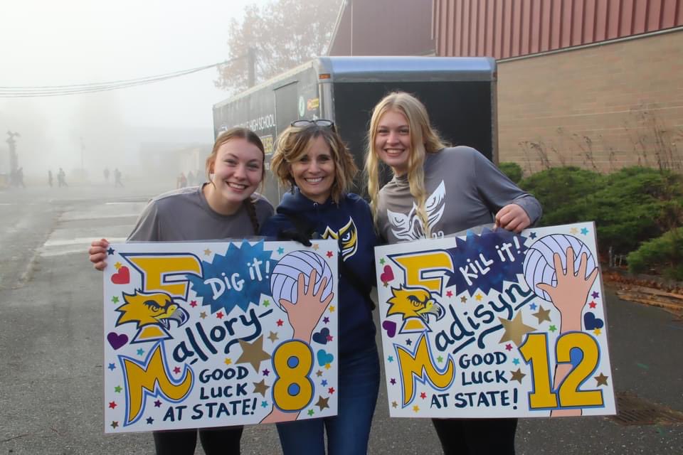 KDominguezSupt's tweet photo. Good Luck to @FerndaleSD_WA Volleyball Team! Headed to Yakima to show them what we are made of! Your community is cheering you on! #State22 #YouBelong #EaglePride #OneTeamOneTown https://t.co/UKvPbXJRzy