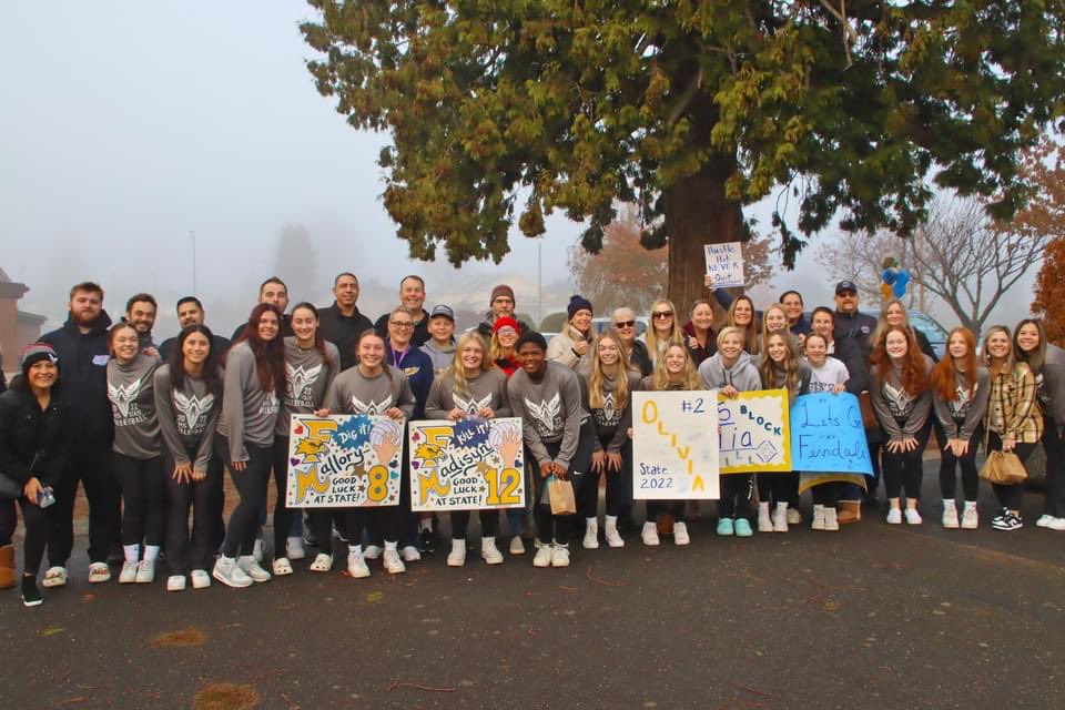 KDominguezSupt's tweet photo. Good Luck to @FerndaleSD_WA Volleyball Team! Headed to Yakima to show them what we are made of! Your community is cheering you on! #State22 #YouBelong #EaglePride #OneTeamOneTown https://t.co/UKvPbXJRzy
