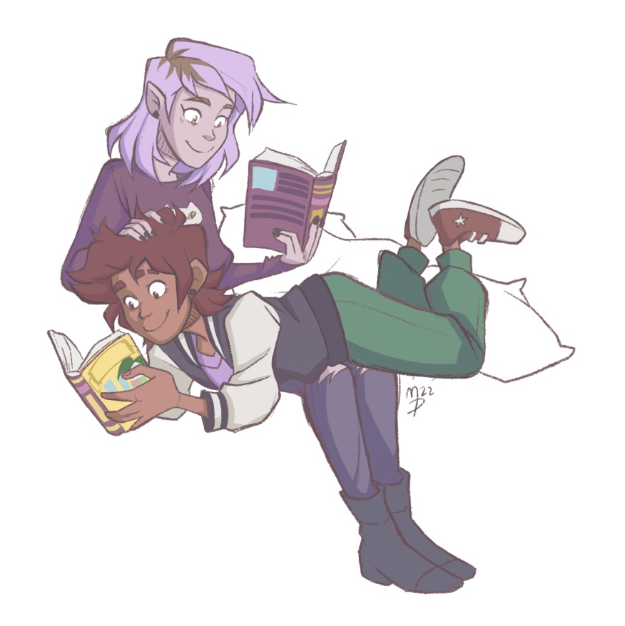 「azura book club #TheOwlHouse 」|wingedcorgiのイラスト