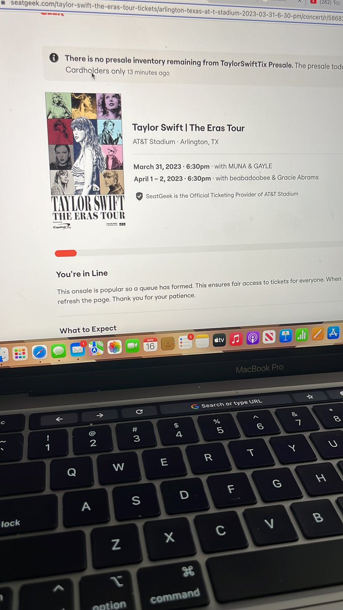 ardenmk's tweet image. #TSxCapitalOne literally was clicking the button to pay for my tickets and it booted me out and I’m back in the queue. I’m so annoyed like wtf