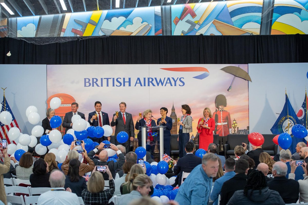 CVGairport's tweet photo. We are proud to welcome @British_Airways! Flights start June 5. Book your ticket today: 
➡️ https://t.co/d8tzD6NMsH

#travel #flight #London #Cincinnati #cvgnext https://t.co/ki9l3VRRtB