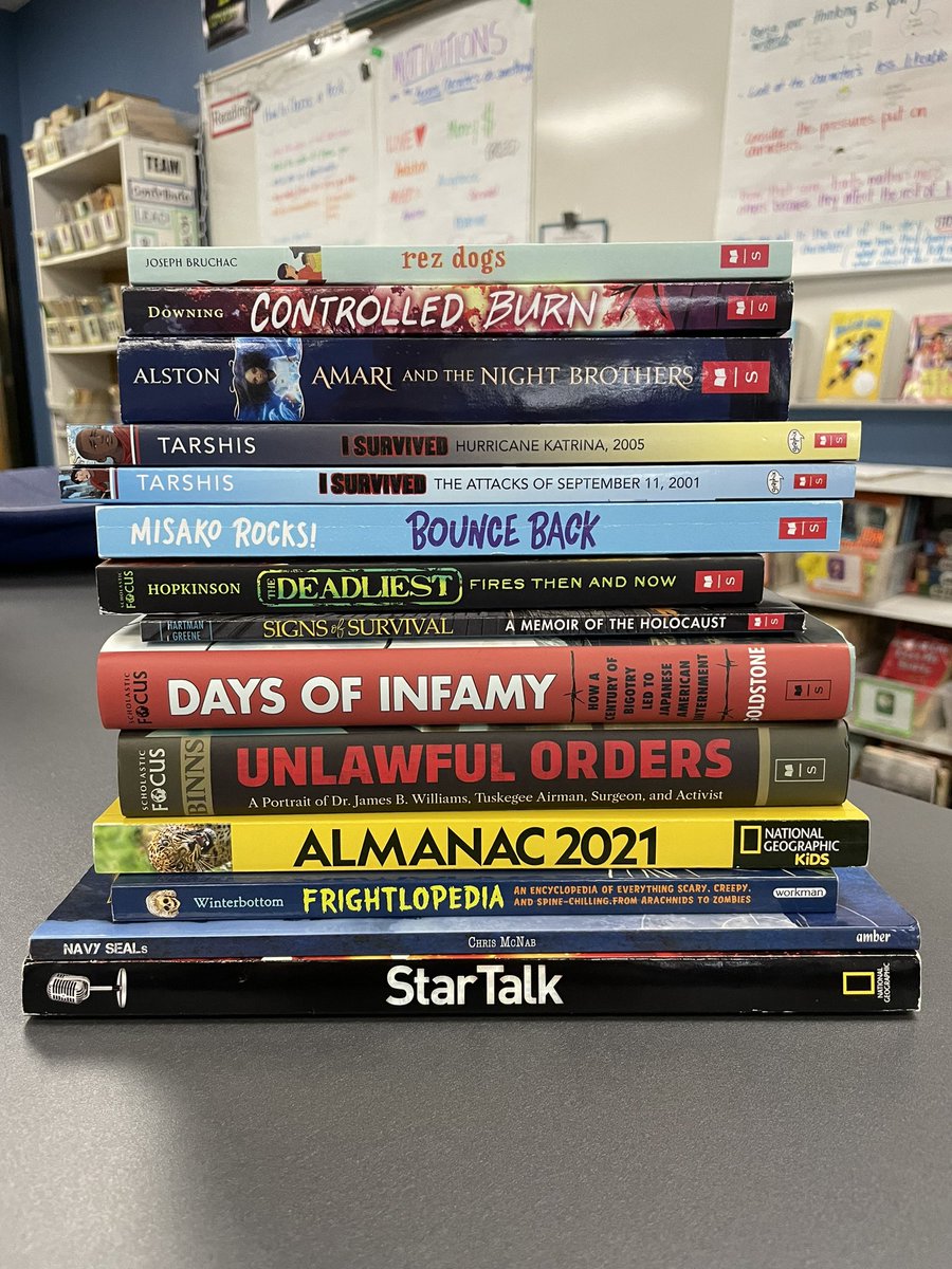 BIG thanks to the SMS PTO for holding the fall book fair and supporting our classroom libraries again this year!  I know our students will ❤️ these new choices. #sascompass #newbooks