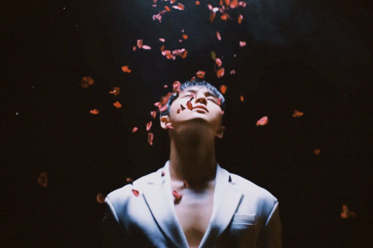 svtframes's tweet image. red black and white in fallin flower featuring #mingyu and #vernon