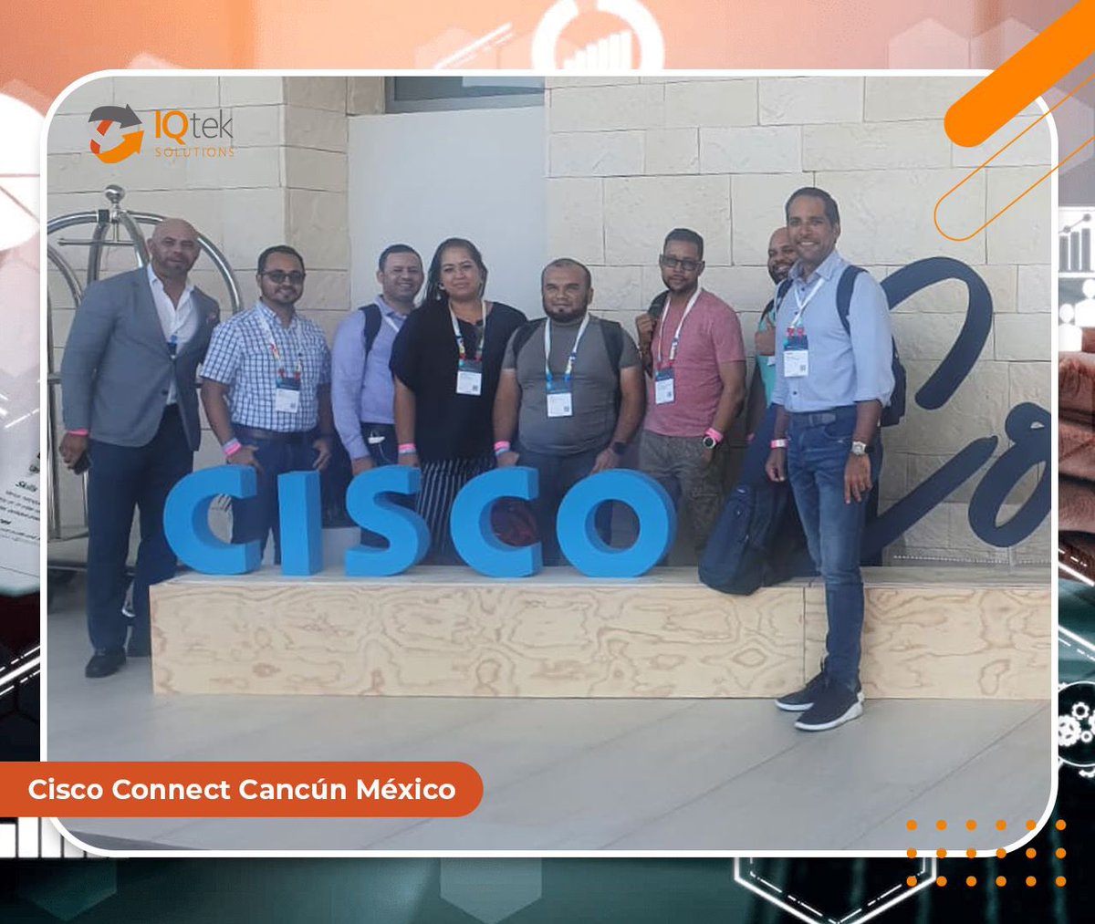 Iqtek_Solutions's tweet photo. Two of our executives attended Cisco Connect Latam in Cancún México with several of our customers. 

Once again, we continue to strive to enrich our knowledge and continue to improve more experiences for our customers.

#CiscoConnectLatam #IQtek https://t.co/xRV2WolNQ6