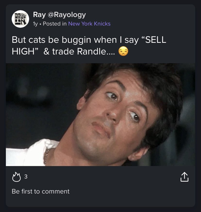 Rayyologyy's tweet photo. @LiveFrmTheMecca I was on the Julius Randle Train until Nov 10th 2021 vs MIL where I saw his SELECTIVE EFFORT!!! 

🤢 🤮 , this FO needs to just stop being disingenuous, take the “L”, it happens, you don’t always WIN in the market.. 

🧡💙🗽 #LiveFromTheMecca @shawnwithaW_ https://t.co/OYfukNk9Ie