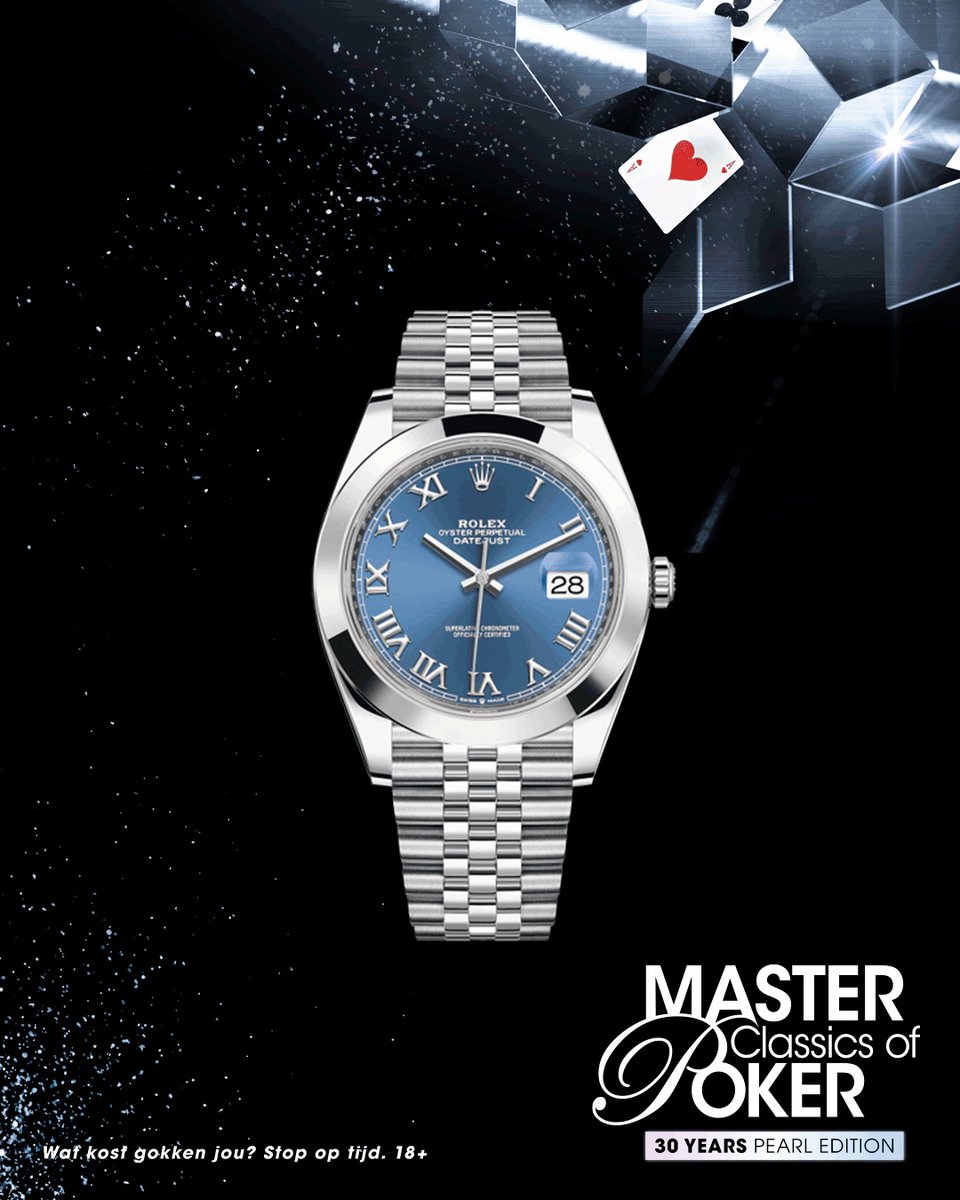 MCOP Amsterdam (@mcop) on Twitter photo This years <a href="/MCOP/">MCOP Amsterdam</a> Main Event winner will not only win the prize pool, but also a brand new Rolex Oyster edition! Secure your tickets now for the 30th anniversary edition of the MCOP.⬇️
vestigingen.hollandcasino.nl/en/spelen/poke…
#MCOP #poker #amsterdam #hollandcasino This years <a href="/MCOP/">MCOP Amsterdam</a> Main Event winner will not only win the prize pool, but also a brand new Rolex Oyster edition! Secure your tickets now for the 30th anniversary edition of the MCOP.⬇️
vestigingen.hollandcasino.nl/en/spelen/poke…
#MCOP #poker #amsterdam #hollandcasino