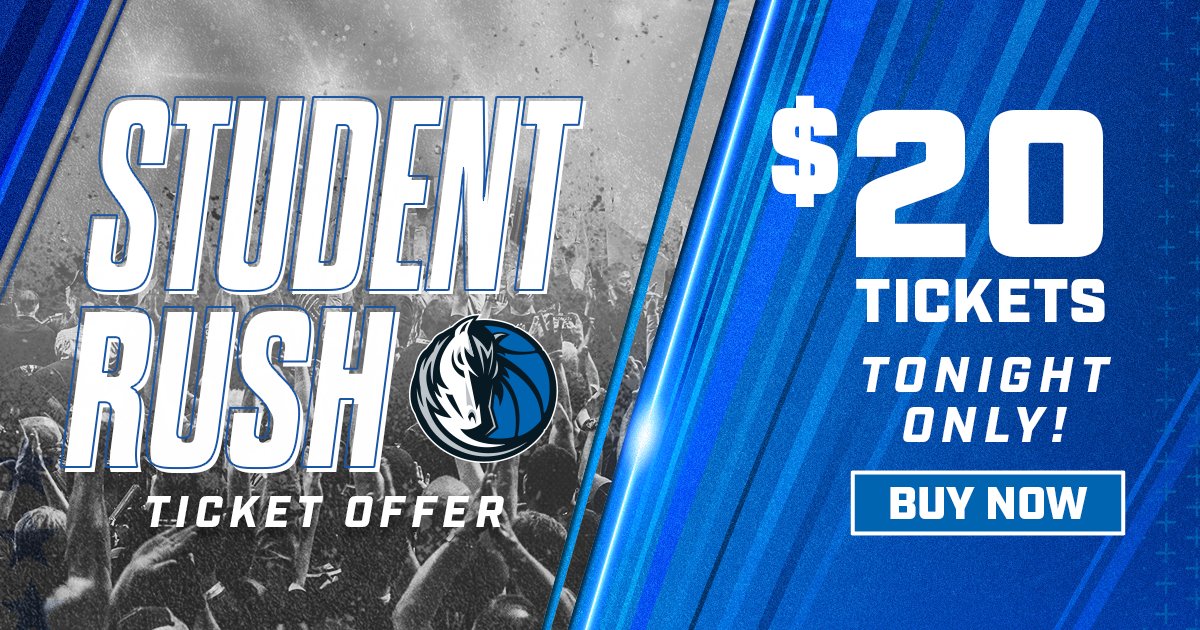 Dallas Mavericks on Twitter: "🗣️ STUDENTS 🗣️ Get $20 tickets for tonight's game against the ...
