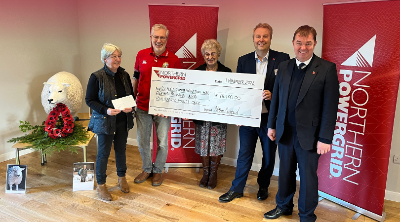 Northpowergrid's tweet photo. #Slaley Commemoration Hall has received Β£18,400 from The Northern Powergrid Foundation. Find out how we worked with local people and @GuyOpperman MP to deliver this funding which will support an important project to improve community energy resilience. https://t.co/OatOjqESyu https://t.co/QGB2DC6EZ7