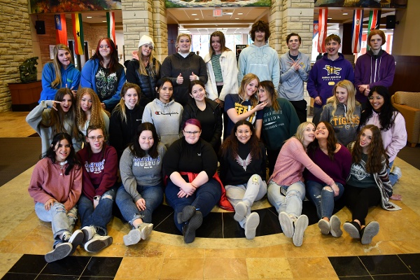 fhsuadmissions's tweet photo. Another road trip is in the books! Thanks to these students for joining us on the I-70 Road Trip. Students visited campus, spent the night in McMindes Hall, and learned all about being a Tiger! #seeyourselfhere @kellifhsu @candacefhsu @jerrodfhsu https://t.co/vZpWXCknJq
