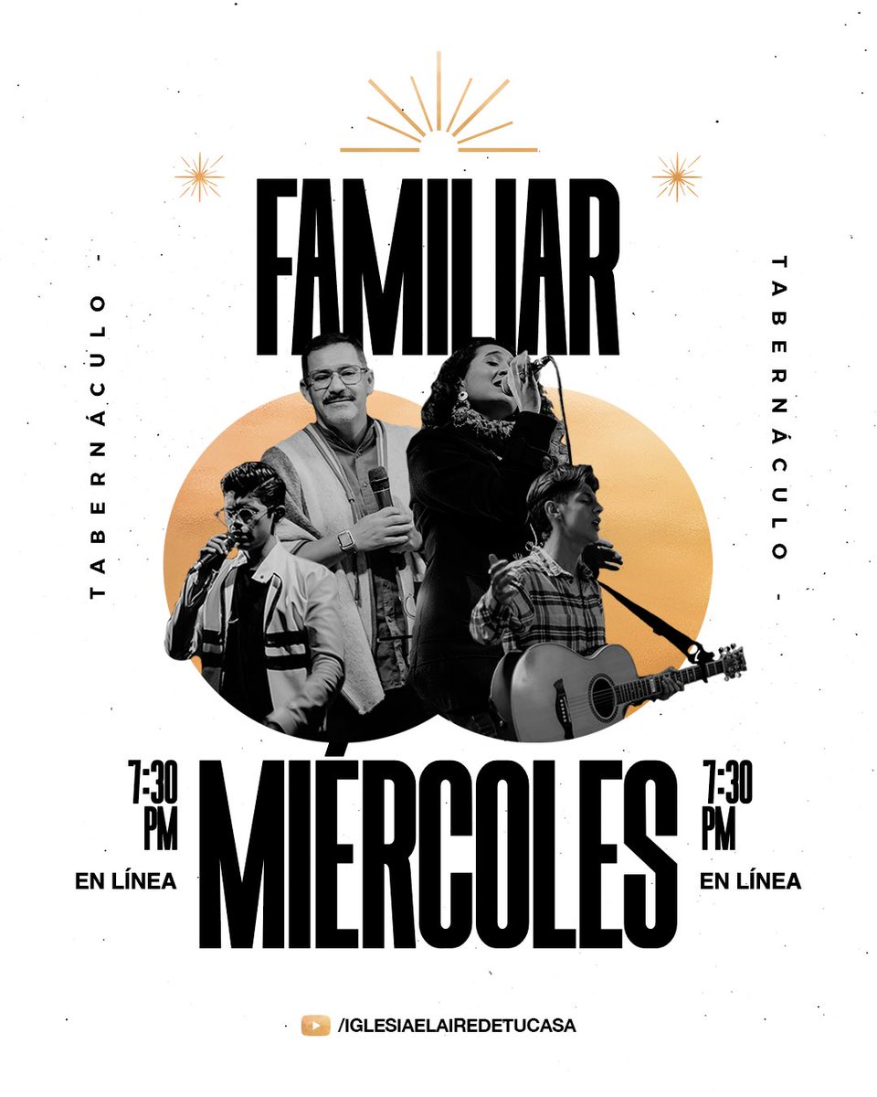 ielairedetucasa's tweet photo. ¡Esta noche es para que en Casa tú hagas un Tabernáculo Familiar!
——
Queremos invitarte a no perderte de nuestras reunión y te conectes desde tu hogar para disfrutar juntos de una hermosa noche desde nuestro canal de YouTube.
——
https://t.co/SF2QQTVIvm https://t.co/GnKvPoJ7Cd