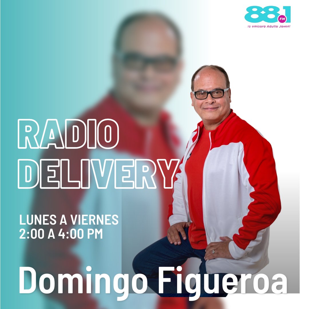 adultojovenfm's tweet photo. La radio se lleva hasta donde estés en #RadioDelivery junto a @domingof1
Sintoniza desde las 2:00 hasta las 4:00 PM #SomosAdultoJoven https://t.co/ICqj2bZ5b9
