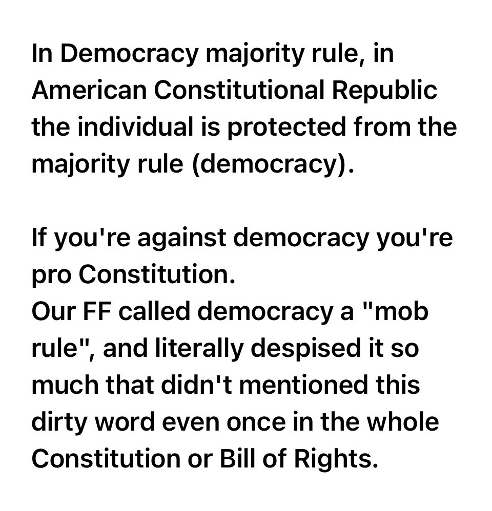 WalachJanusz's tweet photo. @jake_manser @sum_ott @TommySQC @aerofan2 @NavySubmariner @Sole_Man96 @ewarren Republic has republican system of government.
Democracy has democratic system of government. https://t.co/ajFZXE1XBt