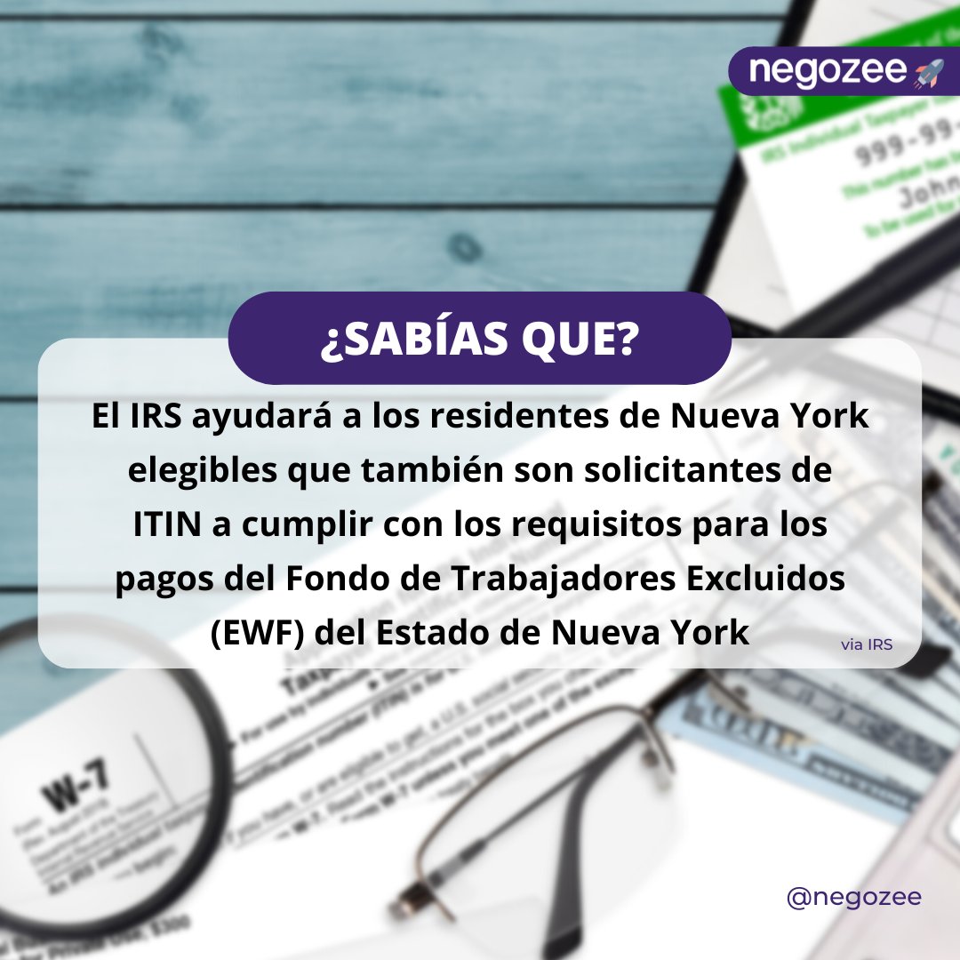 negozee's tweet photo. ¿Sabías Que?

EWF proporciona cheques de reemplazo de ingresos a los trabajadores excluidos del seguro de desempleo con mayor frecuencia debido a su estatus migratorio. Para calificar para la cantidad máxima de EWF, deben proporcionar un ITIN válido. 

#ITIN  #EWF #IRS https://t.co/Zhg7dkqz0H