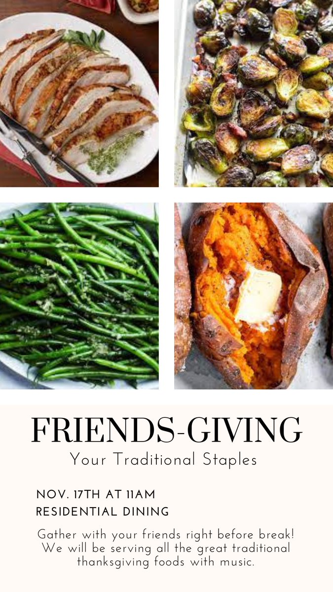 UMKCEats's tweet photo. Get into the food! What are you looking forwards to this Thanksgiving? https://t.co/Whf16M7zcx