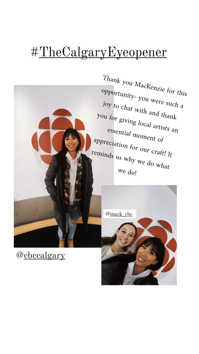 Natalia Chai Music (@natalia8chai) on Twitter photo Had the chance to chat with MacKenzie from <a href="/CBCCalgary/">CBC Calgary</a> on her segment #TheCalgaryEyeopener about my latest single, "Layers"! Stay tuned for my profile to air Dec 5! #yyc #yycmusic #cbccalgary Had the chance to chat with MacKenzie from <a href="/CBCCalgary/">CBC Calgary</a> on her segment #TheCalgaryEyeopener about my latest single, "Layers"! Stay tuned for my profile to air Dec 5! #yyc #yycmusic #cbccalgary