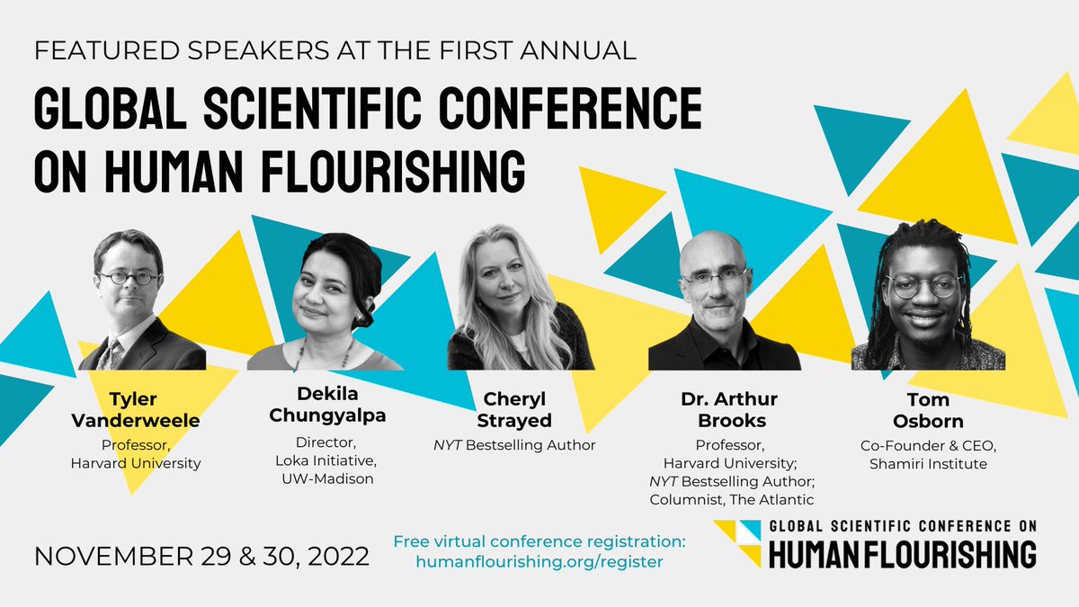 This Nov. 29-30, researchers, policymakers and advocates will come together for the first annual @FlourishingConf. Virtual and open to all, it aims to speed the development of breakthrough innovations that will help us flourish together. Register today: https://t.co/z9jiUqrn5R 