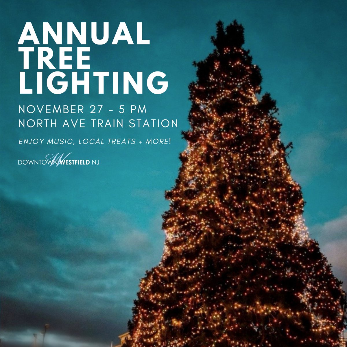 Join us for a festive evening filled with holiday cheer and community at our Annual Tree Lighting, on November 27 at 5 pm! Enjoy holiday tunes, local treats, Hanukkah gelt, and more as we celebrate the holiday season. 🎊
For more details visit ➡️downtown.westfieldnj.gov/CivicAlerts.as…