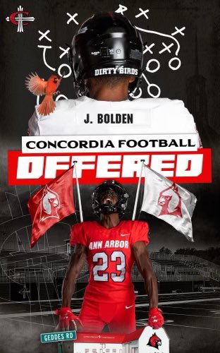 Grateful to receive an offer from Concordia University Ann Arbor!  <a href="/CUAA_Football/">Concordia Football</a> <a href="/CoachSchu44/">Joshua Schumacher</a> <a href="/D_Green45/">Devin Green</a> Thank you! 
<a href="/TheD_Zone/">The D Zone</a> <a href="/RisingStars6/">Rising Stars Academy</a> <a href="/rocfootball/">Rochester Football</a>
