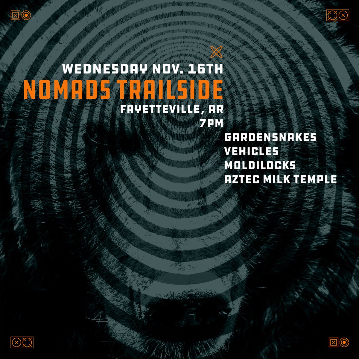 Fayetteville, AR tonight! @nomadstrailside