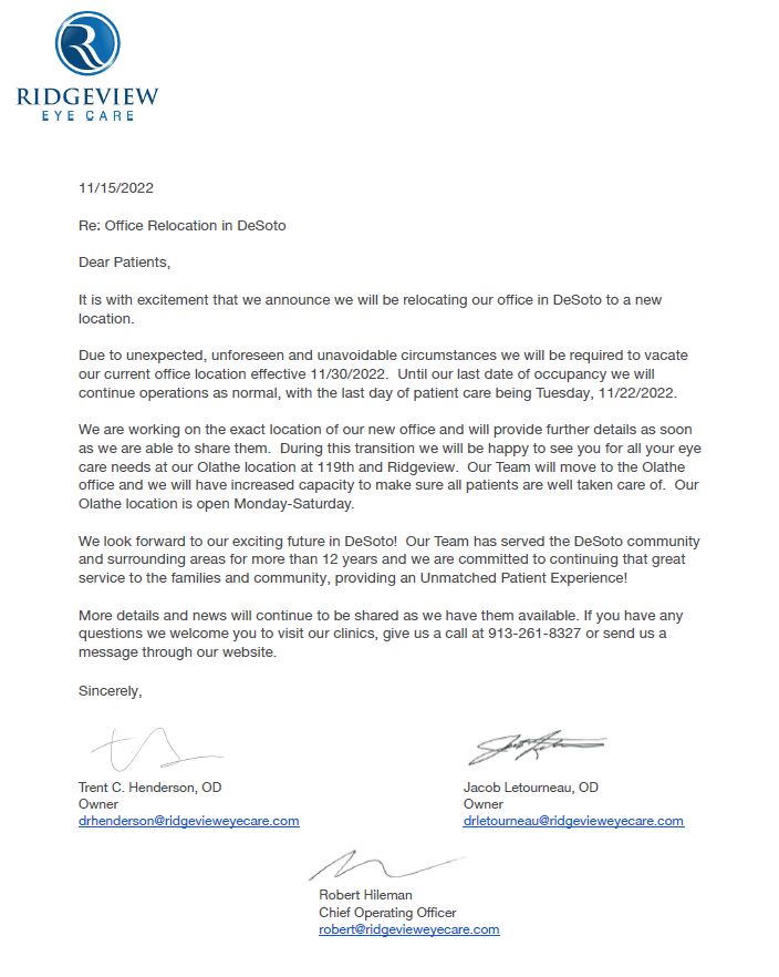 ***DESTOTO ANNOUNCEMENT***