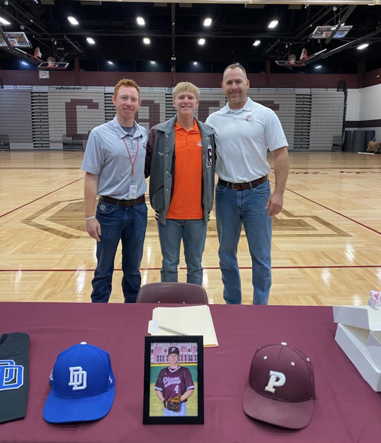 PSHSWildcatsBas's tweet photo. Plano Senior High had their signing day today and we are extremely proud of @bade_kyle for signing to play for Oklahoma State University at the next level.  Congratulations to Kyle and his family! Keep up the hard work. https://t.co/OZC9h3nhMo