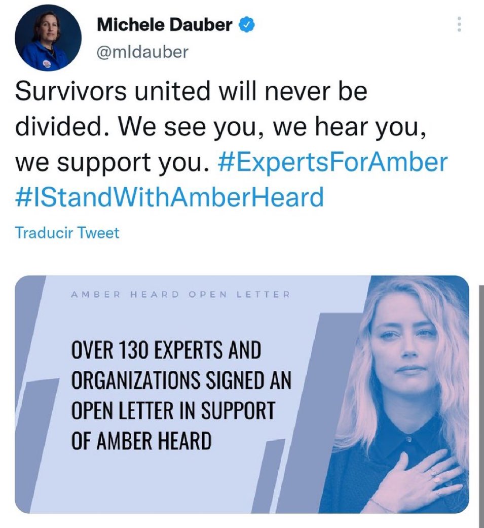 LauraBockov's tweet image. Except male survivors. That letter disgusts me. Johnny Depp did everything a victim should do. Faced his accuser in a court and was vindicated. 7 jurors unanimously found Amber Heard lied with actual malice. I bet none of those 130 even watched the trial. Support real victims!