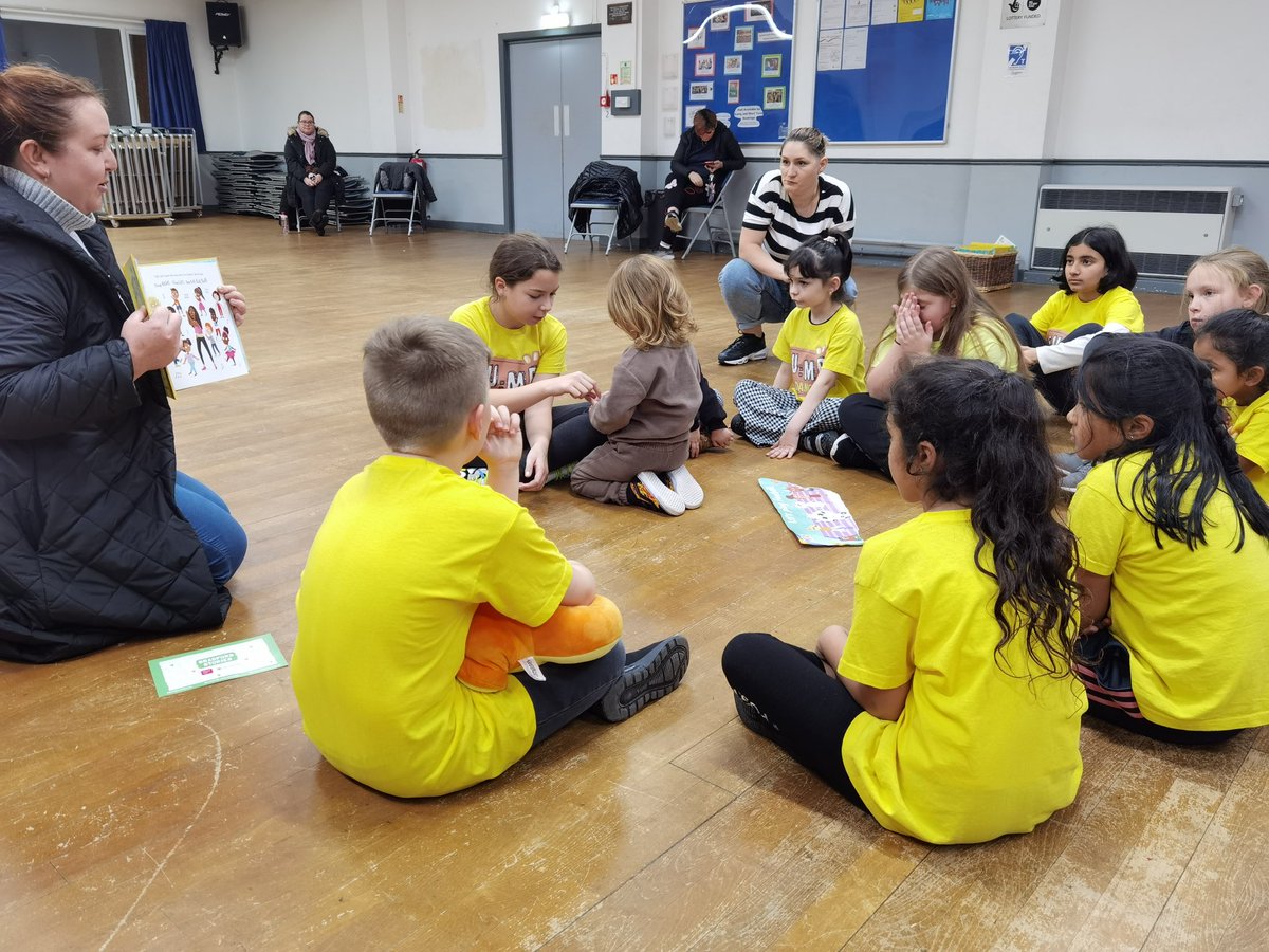 We had the wonderful Claire from Bradford Stories come visit one of our sessions today. 📚

She kindly gave each of us Oti Mabuse's children's book 'Dance with Oti'... We also talked about the importance of reading and literature, we're so excited to give this book a read.