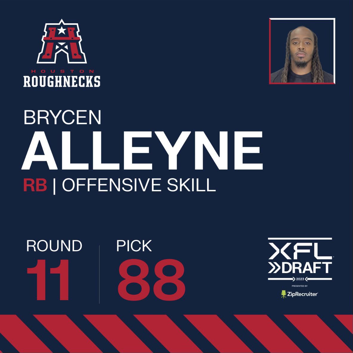 Congratulations to <a href="/_ockb6/">B.Alleyne</a> getting drafted in the 2022 XFL draft.. <a href="/DSUHornets/">Delaware St. Hornets</a> #TrustTheProcess