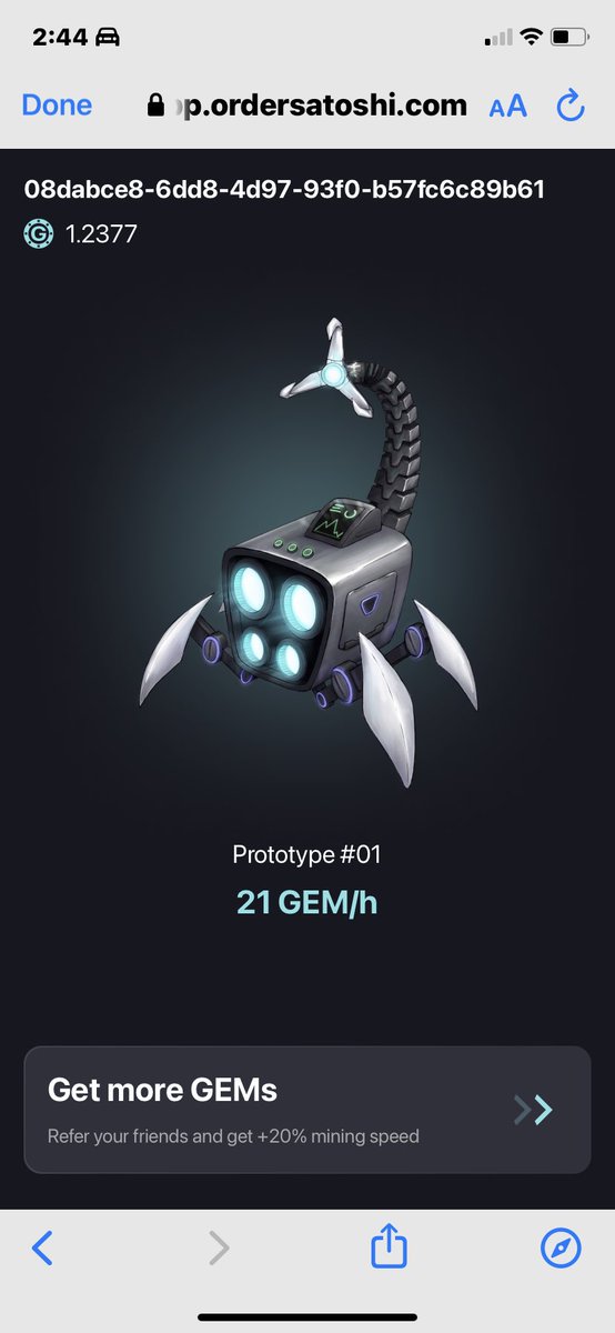 Rob47612169's tweet image. Just found a FREE #CryptMining site. Just had to sign in with google or apple and enter the referral code and it started mining instant. HUGE bonus for joining their communities. Join early 👍🏽👍🏽 app.ordersatoshi.com/B6QMHQWC. Can also enter referral code B6QMHQWC manually