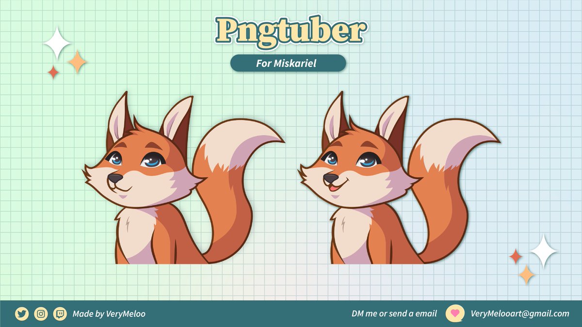 Stream overlay, screens and pngtuber commission for @/miskariel ✨Thank you so much for your support!✨

#Commission #commissionsopen #twitch #overlaycommission #pngtuber