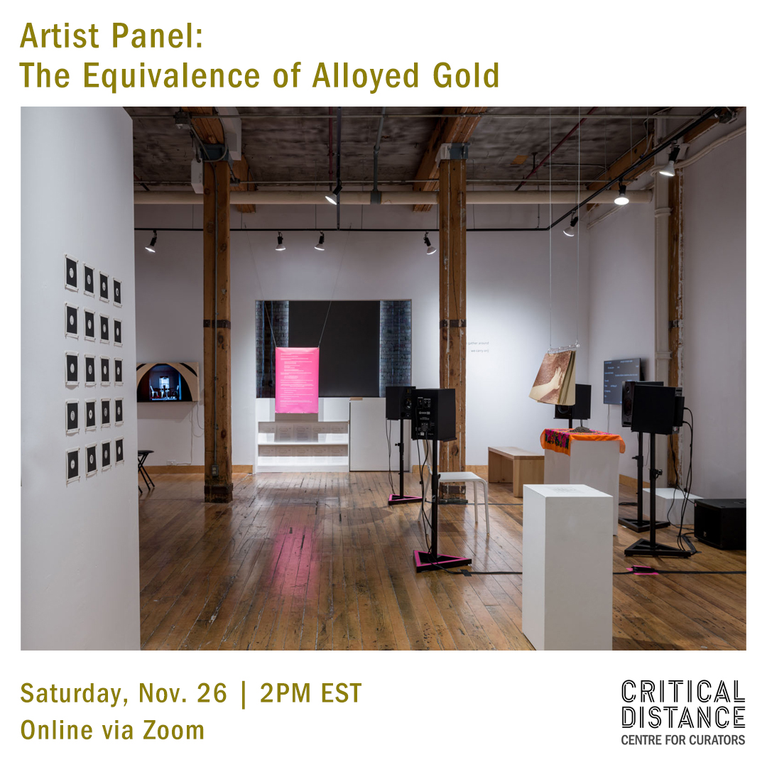 CuratorsCentre's tweet photo. ✨SAVE THE DATE:✨
Sat. 26 Nov 2022, 2PM EST
Artist Panel: The Equivalence of Alloyed Gold

Join the artists + curators for an online panel around the structure of our current show, touching on themes of collaboration, trust, and access.

INFO + SIGN UP: https://t.co/9Z8xsyO9Cj https://t.co/LrIReCw921
