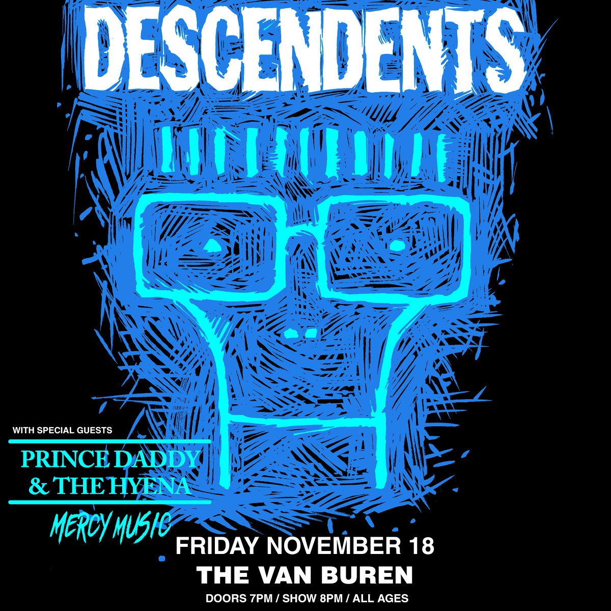 CONTEST TIME ❤   Win a pair of tickets to see the Descendents live at the Van Buren this Friday with special guests Prince Daddy &amp; The Hyena, and Mercy Music.  

To Enter :  
1) Like this post
2) Tag the person you would bring with you

Winner will be picked Thurs 11/17 at 3pm.