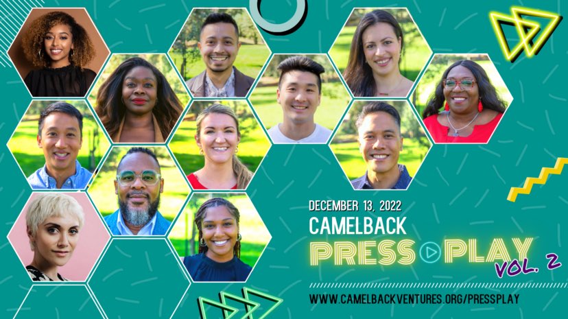 Excited for this!!! 😍 On Dec 13th, @camelbackorg is showcasing the latest cohort of leading innovations in the education and conscious tech spaces. I’ll be there. RSVP 👉🏾 camelbackventures.org/pressplay