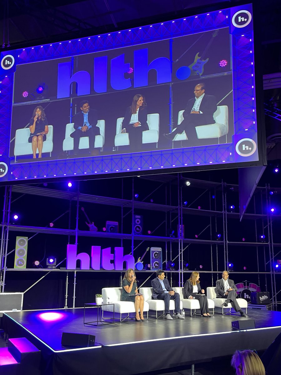 LaShondaInTech's tweet photo. #SalesforceHealth in the building! Wonderful to see our team engaged with some of our most impactful customers on stage at #HLTH2022: @DrParuk &amp; @Centene CEO Sarah London on their approach to #healthequity, and Amit Khanna's panel on innovation &amp; the power of partnership. https://t.co/Fuxyy5BxNo